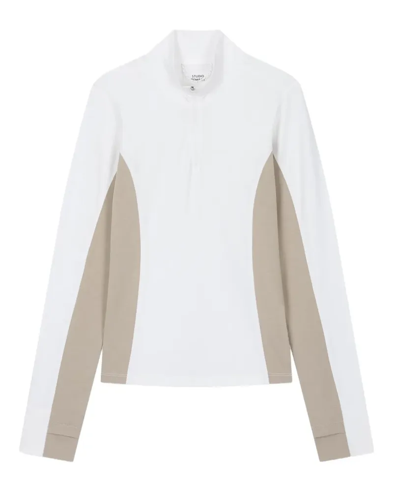 STUDIO TOMBOY Sweatshirt mit Reißverschluss - Weiß Weiß