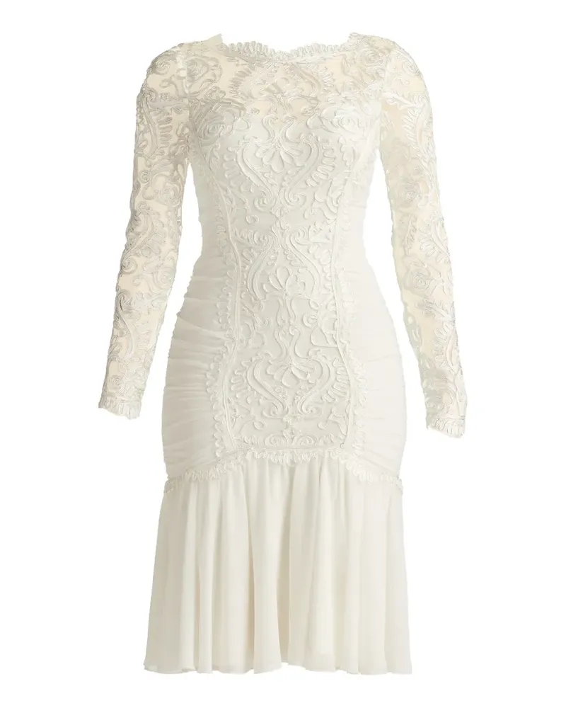Tadashi Shoji Novara lace long-sleeved dress - Weiß Weiß