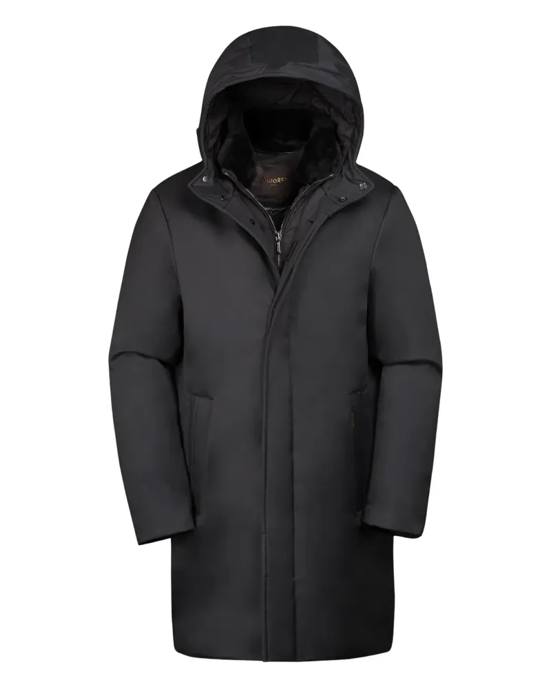 MOORER Vannes-ADS hooded zip jacket - Schwarz Schwarz