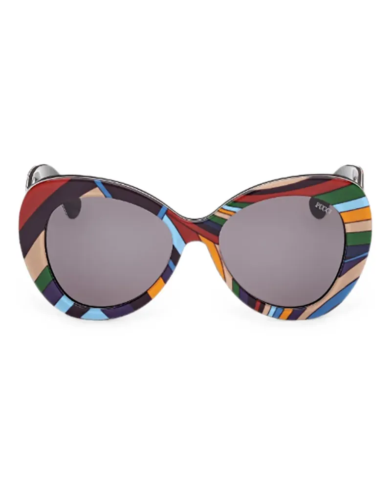 Emilio Pucci abstract-print cat-eye sunglasses - Blau Blau