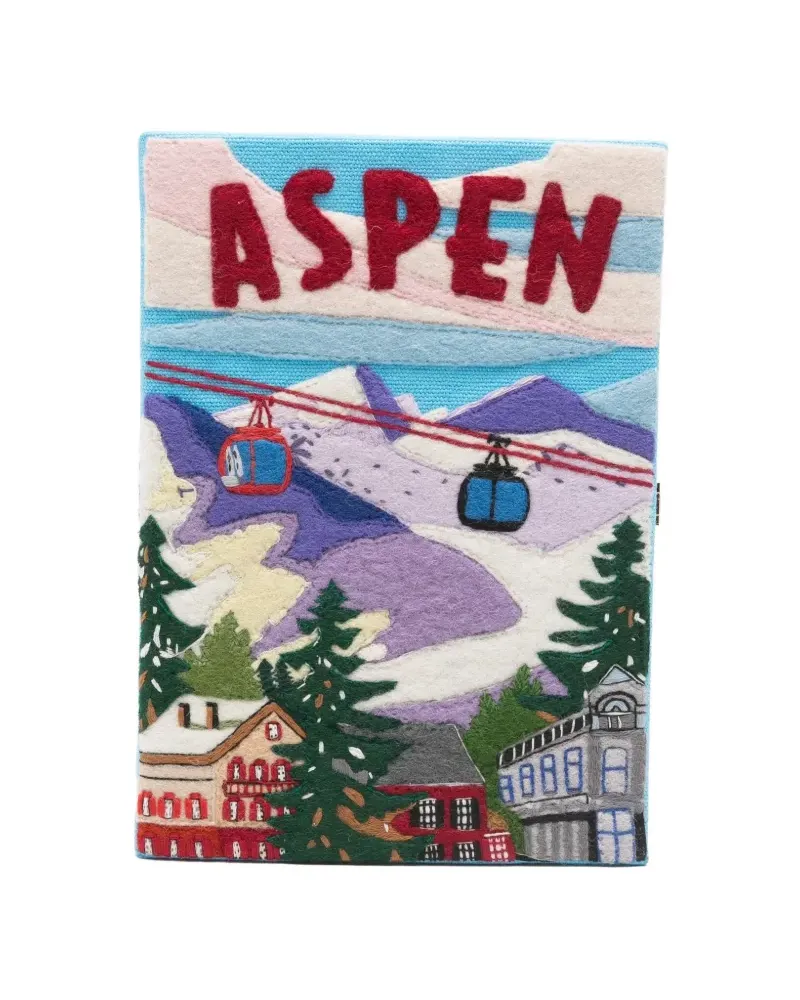 Olympia Le-Tan Aspen embroidered mini bag - Violett Violett