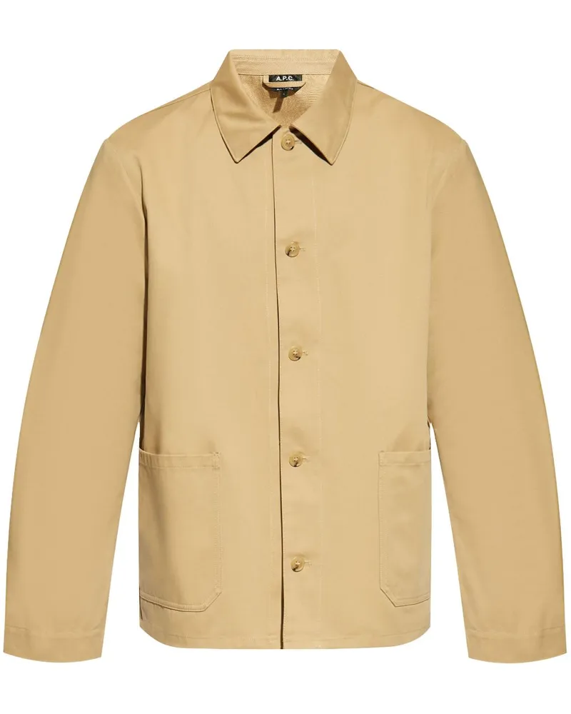 A.P.C. Twill-Hemdjacke - Nude Nude