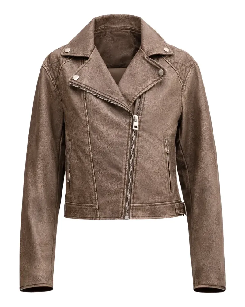 Guess Gesteppte Jacke mit fallendem Revers - Braun Braun