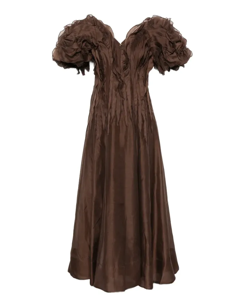 Aje. Seraphina midi dress - Braun Braun
