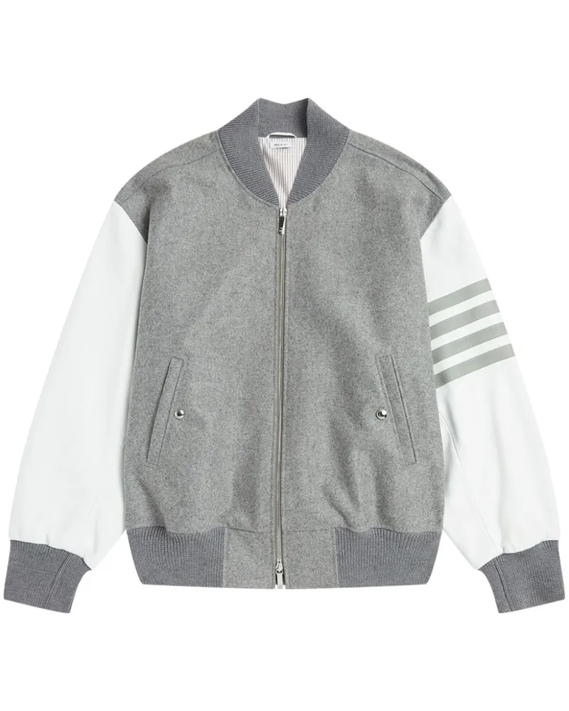 Thom Browne Bomberjacke mit Streifen - Grau Grau