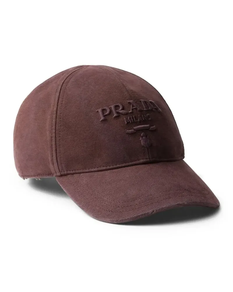 Prada Baseballkappe aus Canvas - Rot Rot