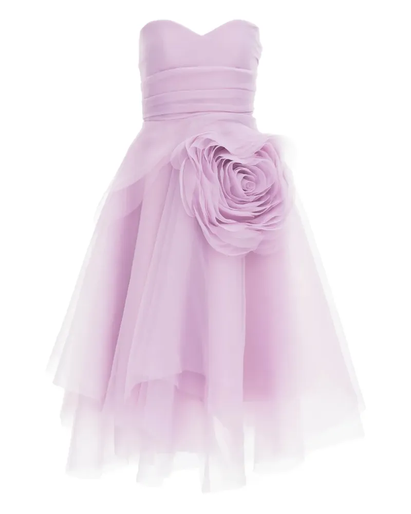 Ana Radu Maxikleid mit Blumenapplikation - Rosa Rosa