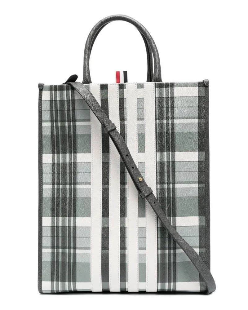 Thom Browne Shopper mit Streifen - Grau Grau