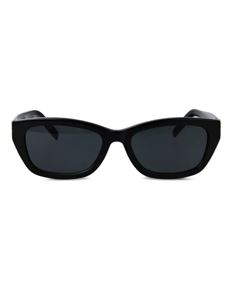 Saint Laurent logo-plaque cat-eye sunglasses - Schwarz Schwarz