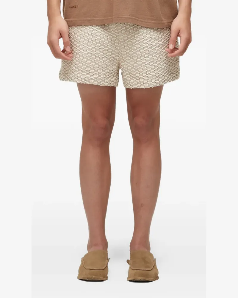 Osklen Strukturierte Shorts mit Kordelzug - Nude Nude