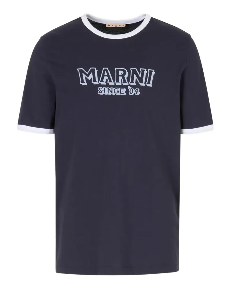 Marni T-Shirt mit Print - Blau Blau