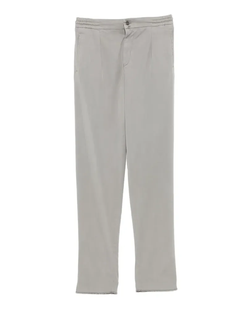 Kiton Hose mit Logo-Patch - Grau Grau