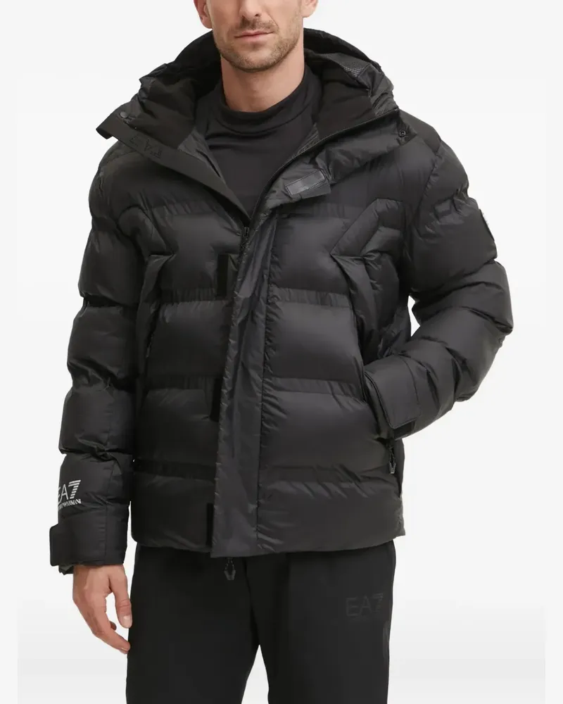 EA7 logo-print jacket - Schwarz Schwarz