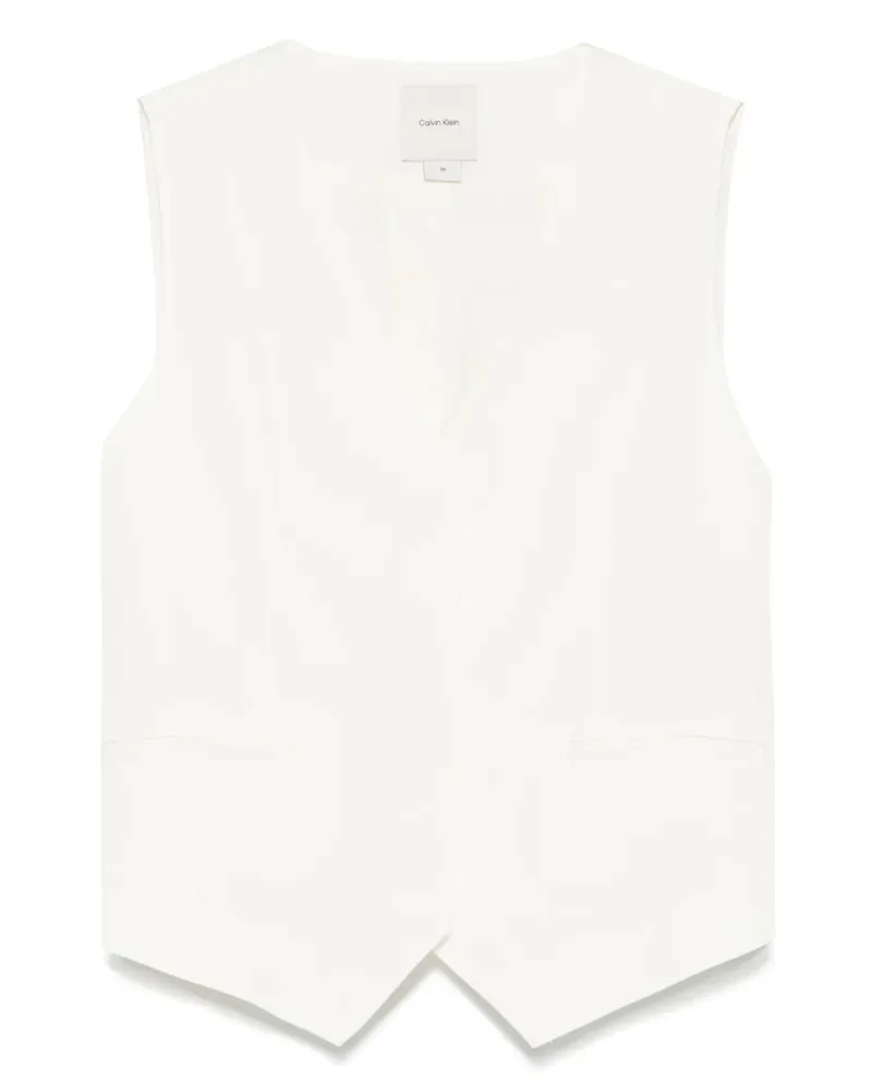 Calvin Klein Strukturierte Weste - Weiß Weiß