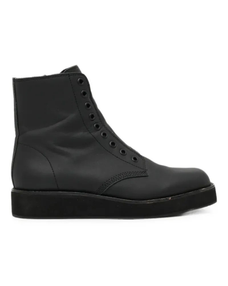 Yohji Yamamoto Stiefel mit eckiger Kappe - Schwarz Schwarz