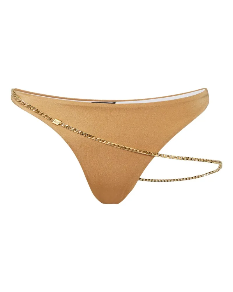 Dsquared2 Bikinihöschen mit Kettendetail - Gold Gold