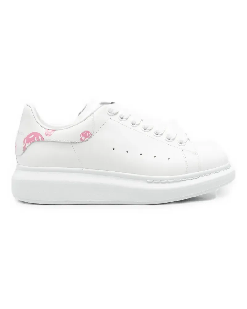 Alexander McQueen skull-print platform sneakers - Weiß Weiß