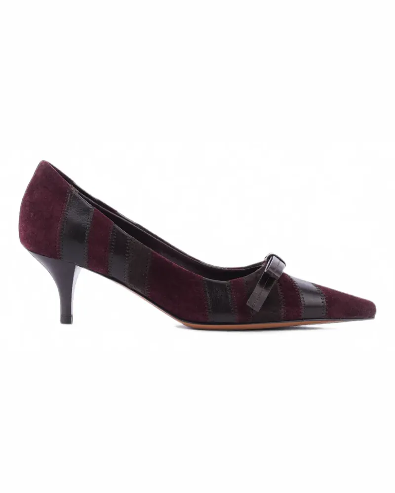 FESTA Milano Kande Pumps mit Einsätzen und Schleife - Rot Rot