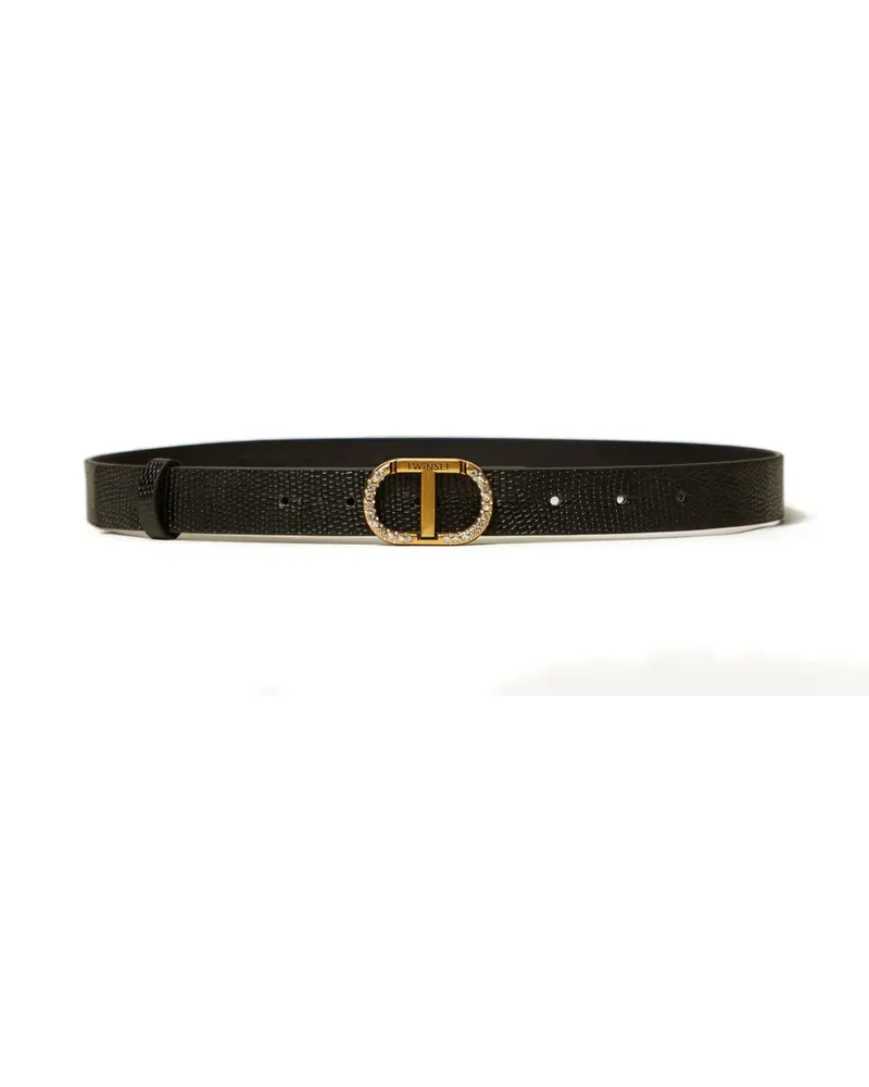 Twin-Set Gürtel mit Strass - Schwarz Schwarz