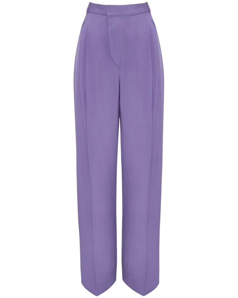 Victoria Beckham Palazzohose mit hohem Bund - VIOLET Violet