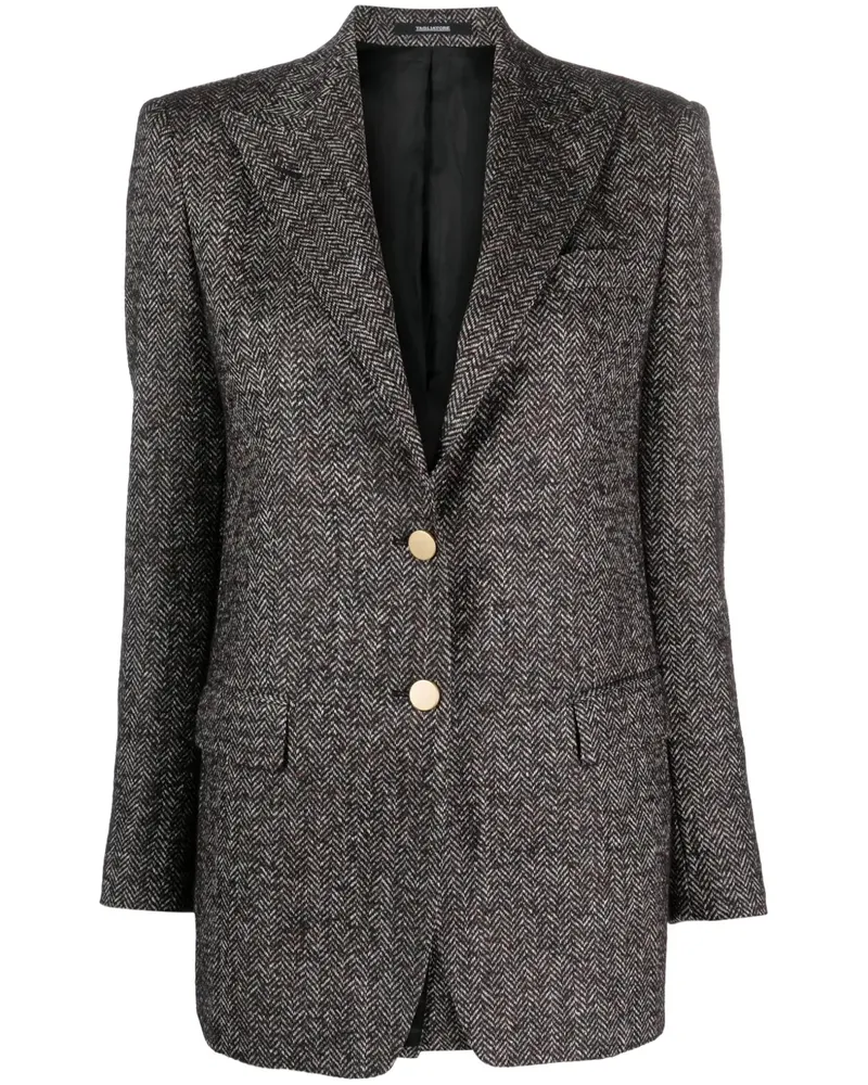 Tagliatore Blazer mit Fischgrätenmuster - Braun Braun