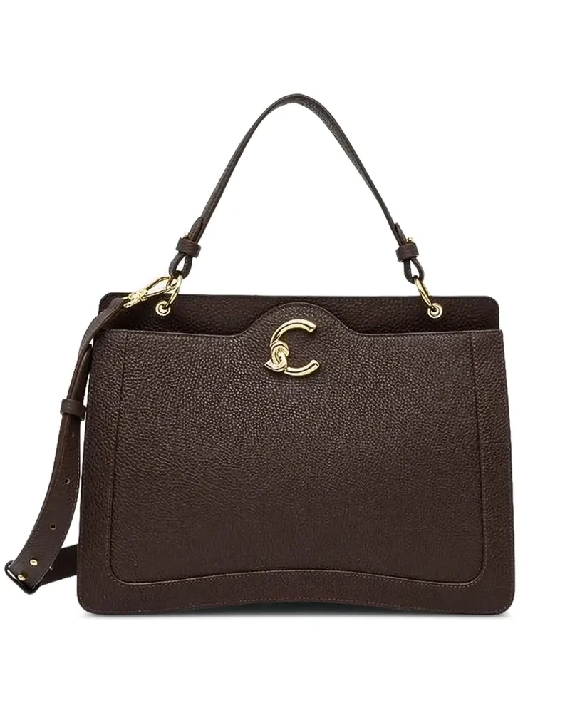 Coccinelle C-ME Tote Bag aus Leder - Braun Braun