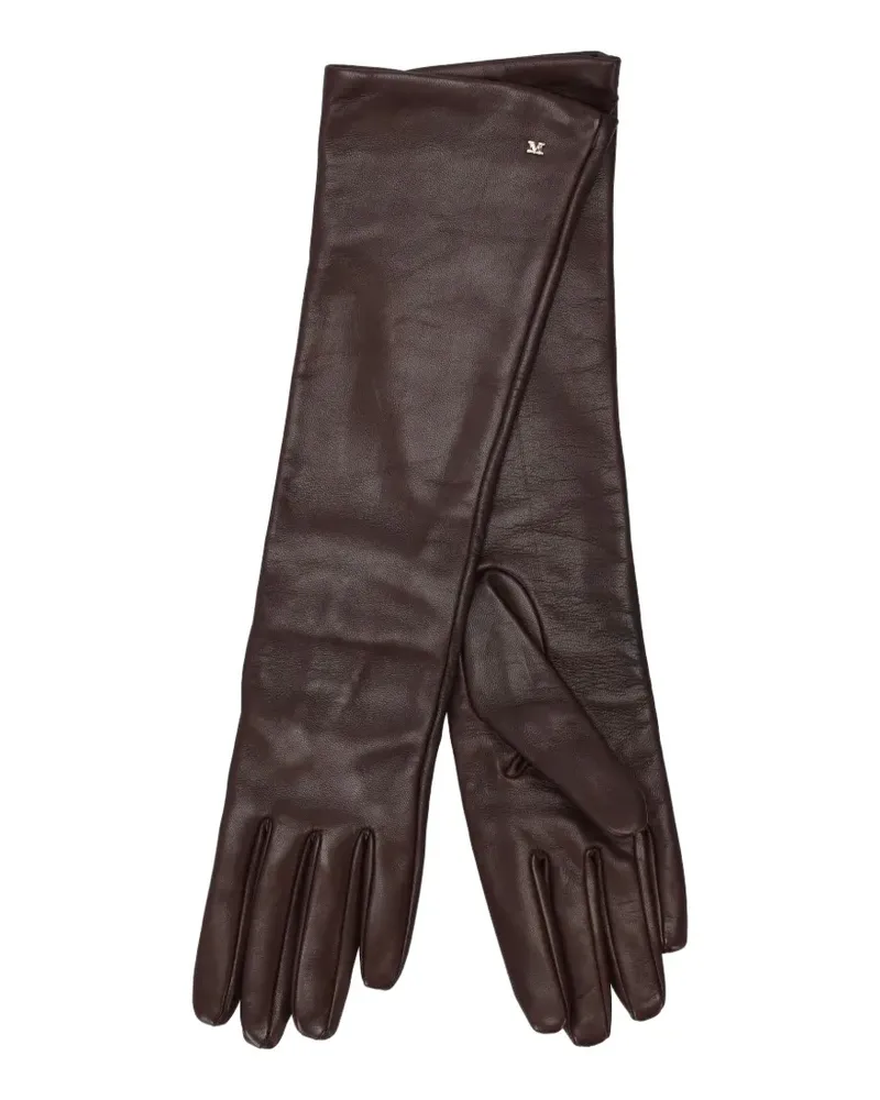 Max Mara logo-detail gloves - Braun Braun