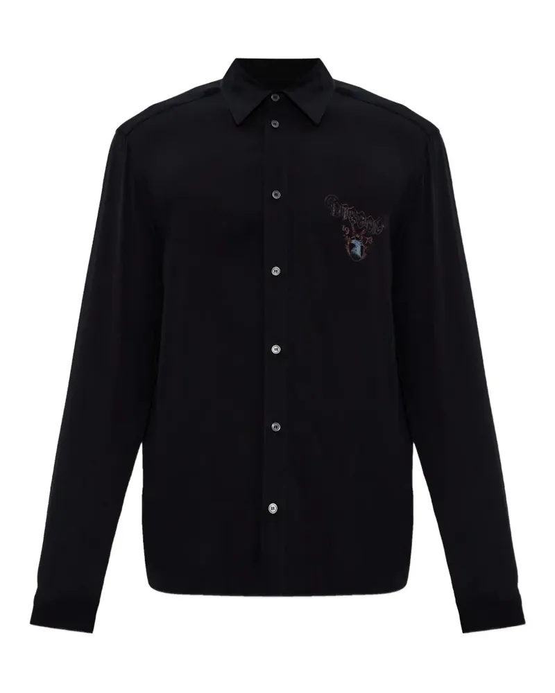 Diesel S-Holger logo buttoned shirt - Schwarz Schwarz