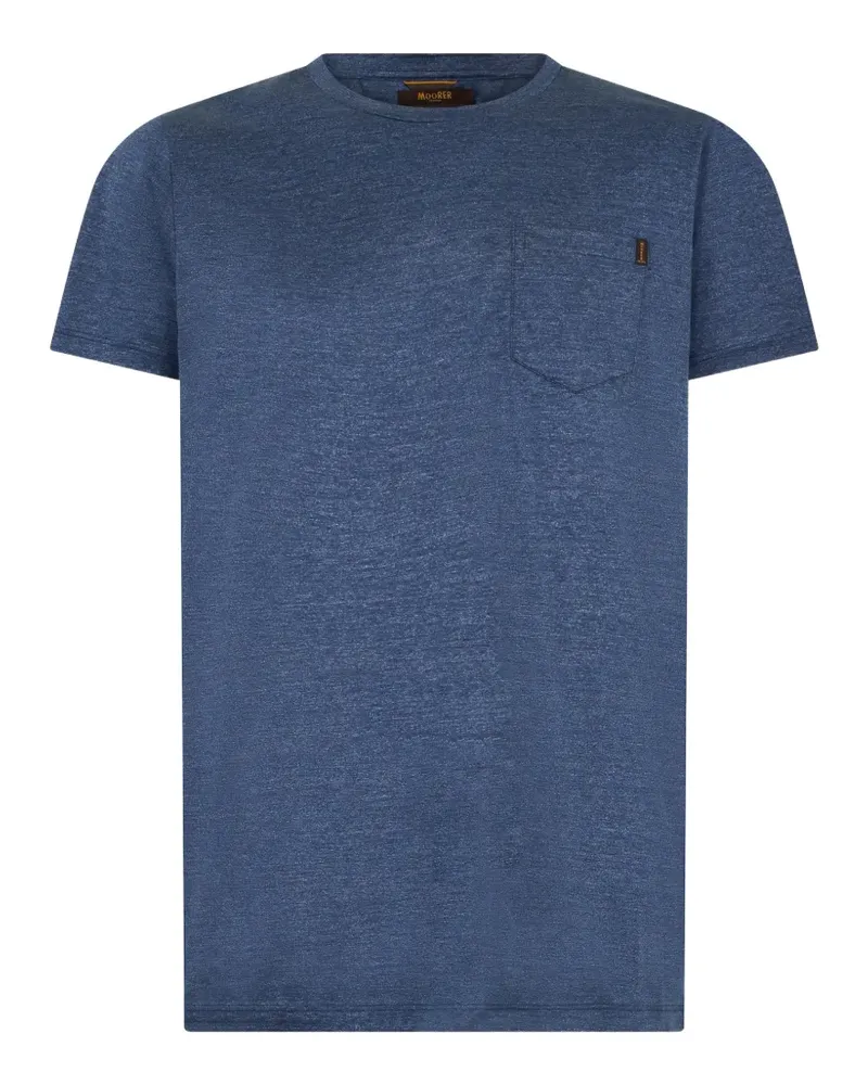 MOORER Bruzio T-Shirt - Blau Blau