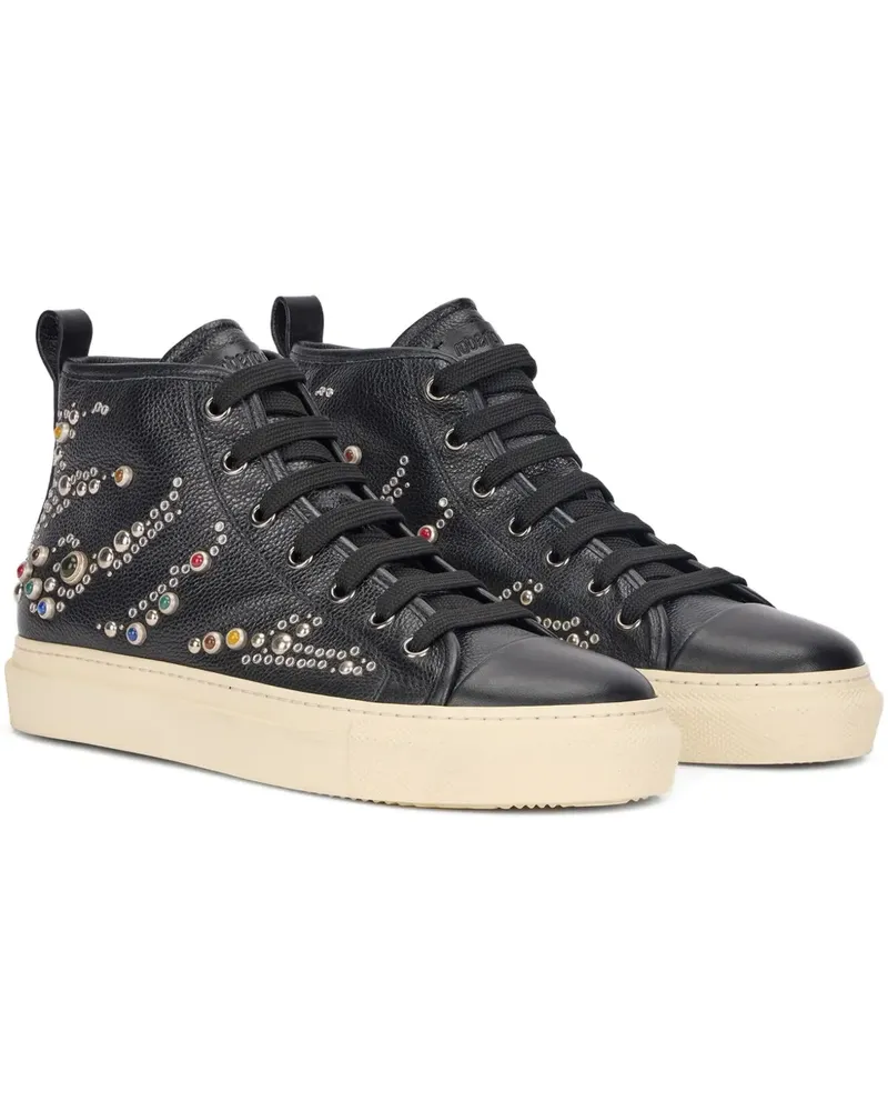 Roberto Cavalli High-Top-Sneakers mit Nieten - Schwarz Schwarz