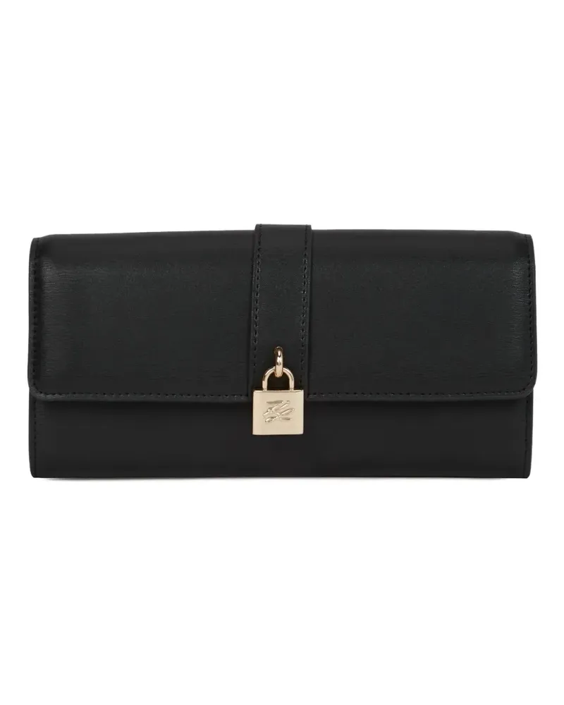 Karl Lagerfeld K/Autograph Portemonnaie mit Schloss - Schwarz Schwarz