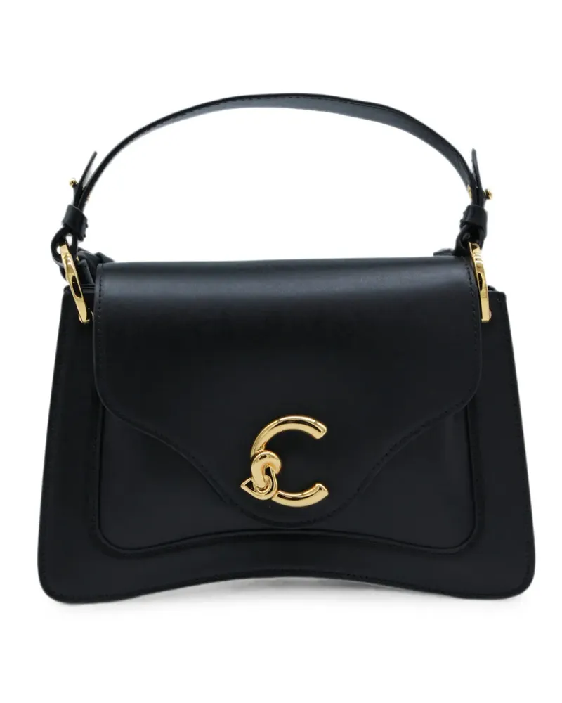 Coccinelle C-Me logo-plaque leather shoulder bag - Schwarz Schwarz