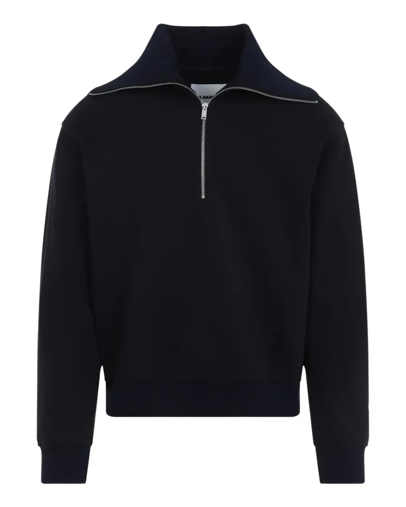 Jil Sander zip collar sweater - Blau Blau