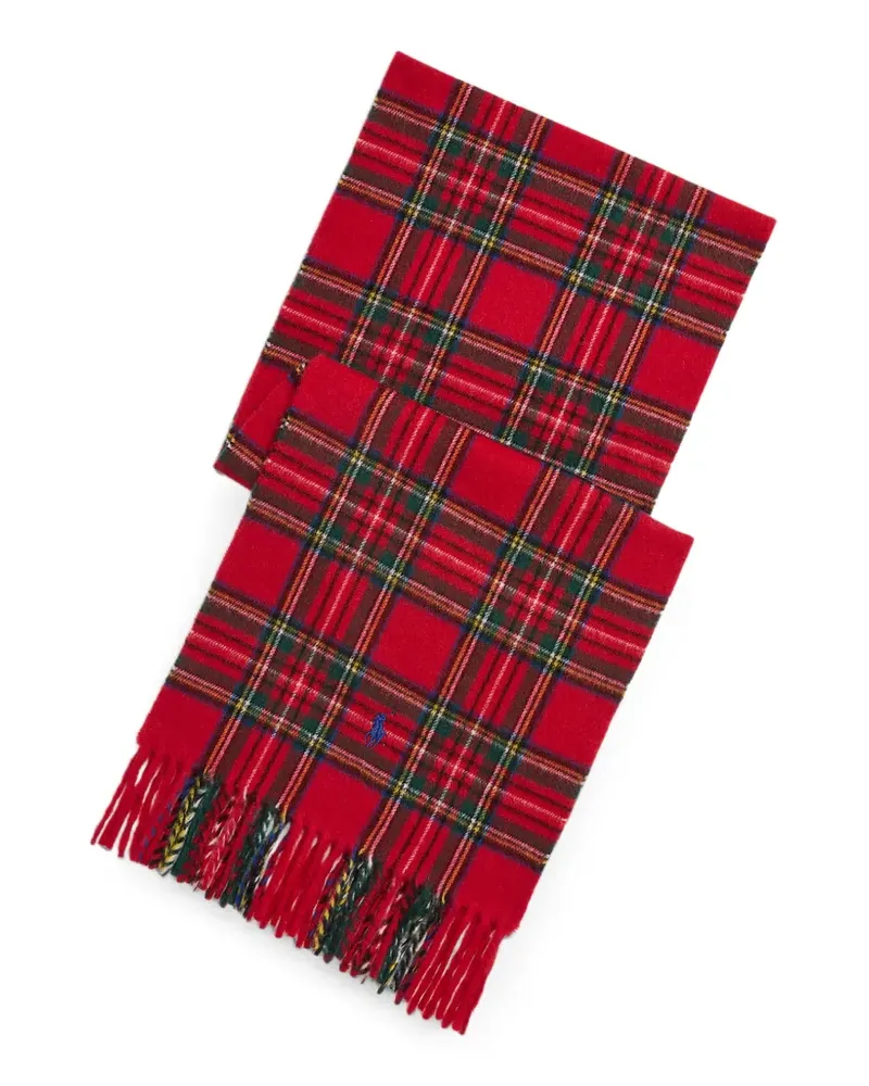 Ralph Lauren Karierter Kaschmirschal - Rot Rot