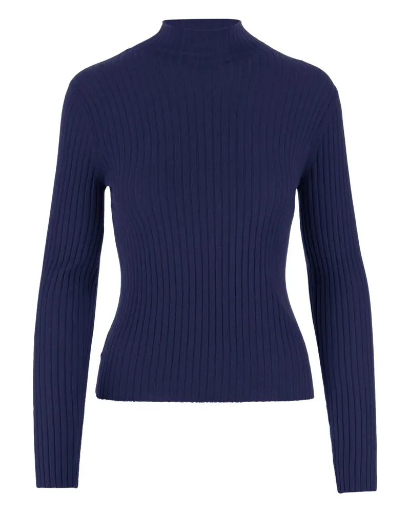 arch4 Gerippter Rollkragenpullover - Blau Blau