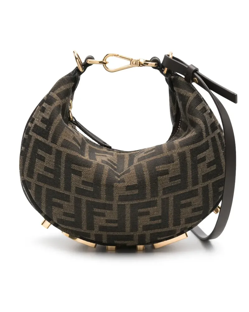 Fendi Mini graphy Schultertasche - Braun Braun