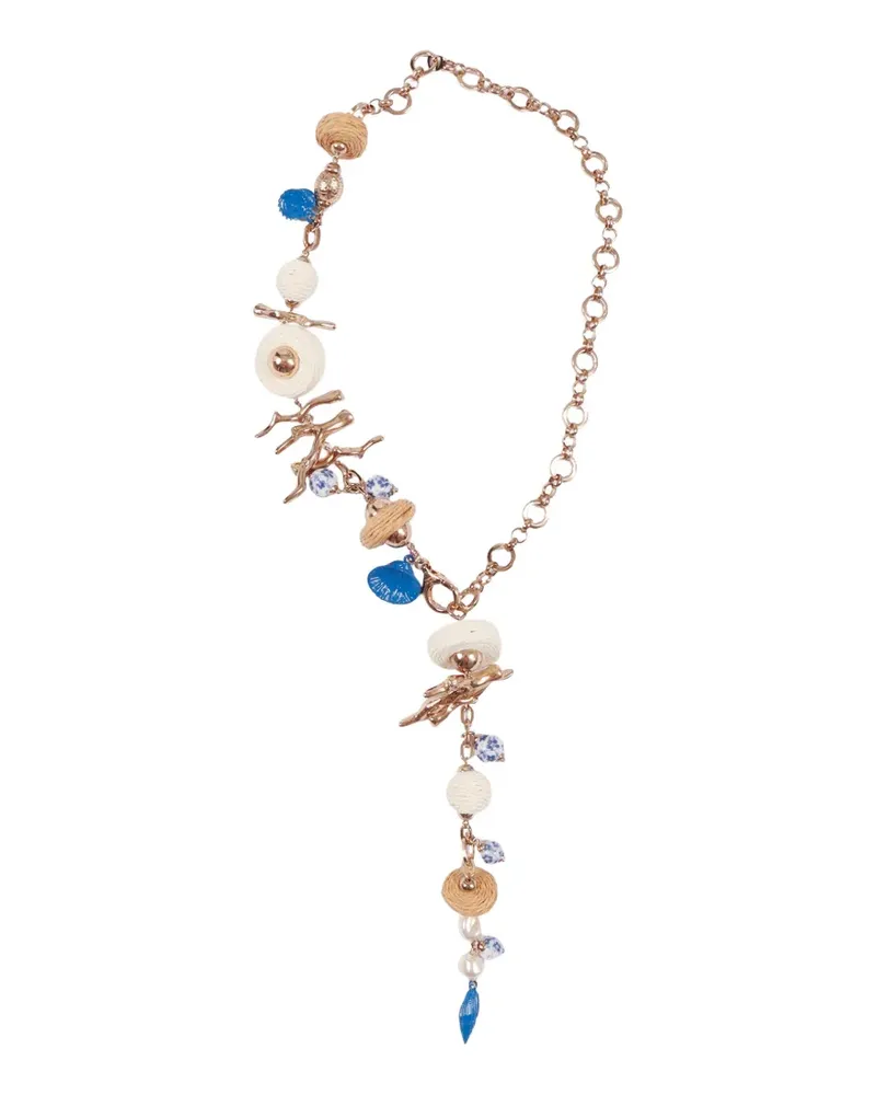 Max Mara sea-shells beaded necklace - Rosa Rosa