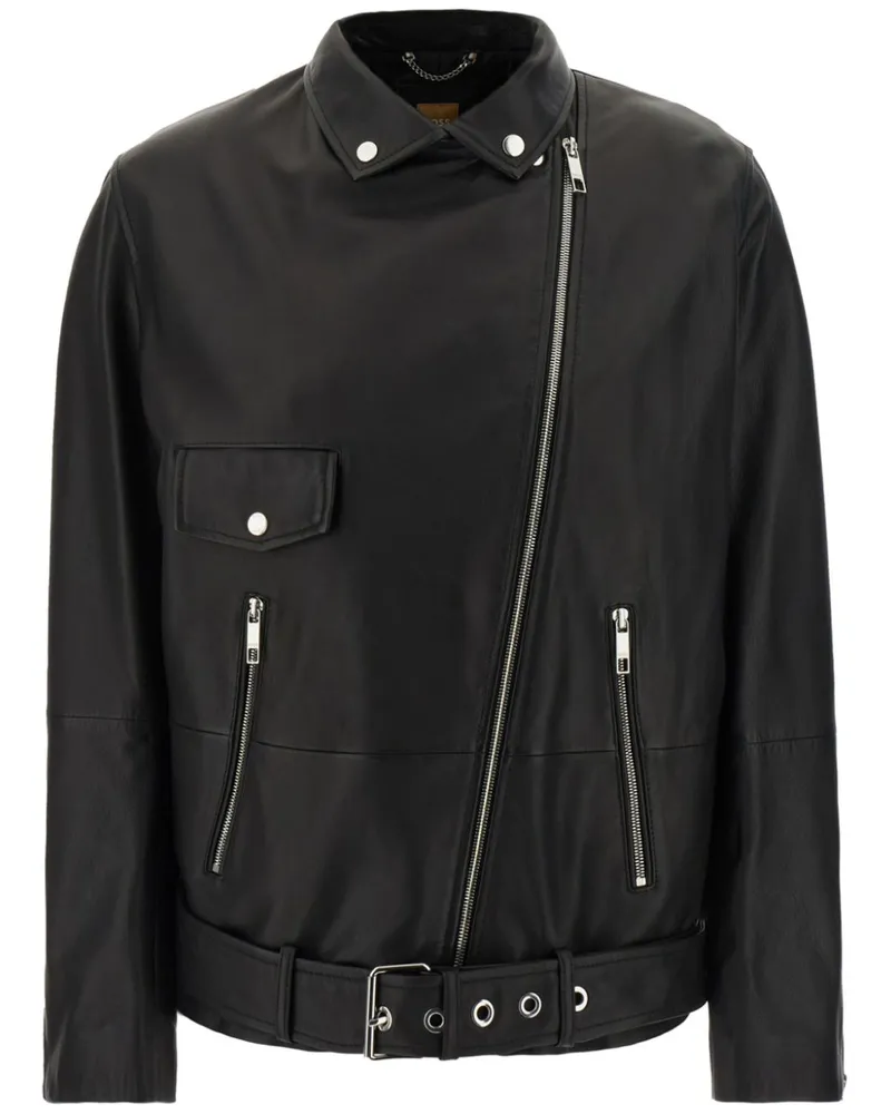 HUGO BOSS Jacke mit Reißverschluss - Schwarz Schwarz