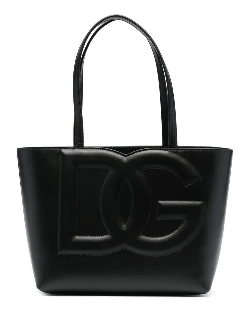 Dolce & Gabbana Kleine DG Logo Handtasche - Schwarz Schwarz