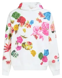 Marni Hoodie mit Blumen-Print Weiß