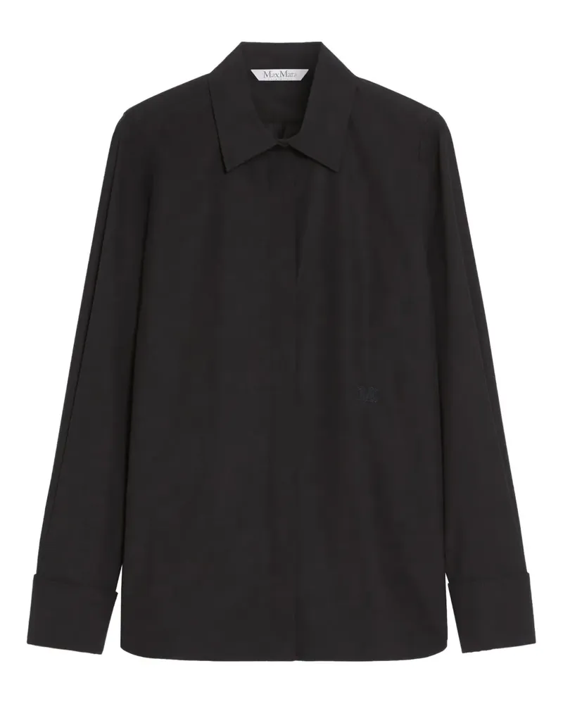 Max Mara Hemd mit klassischem Kragen - Schwarz Schwarz