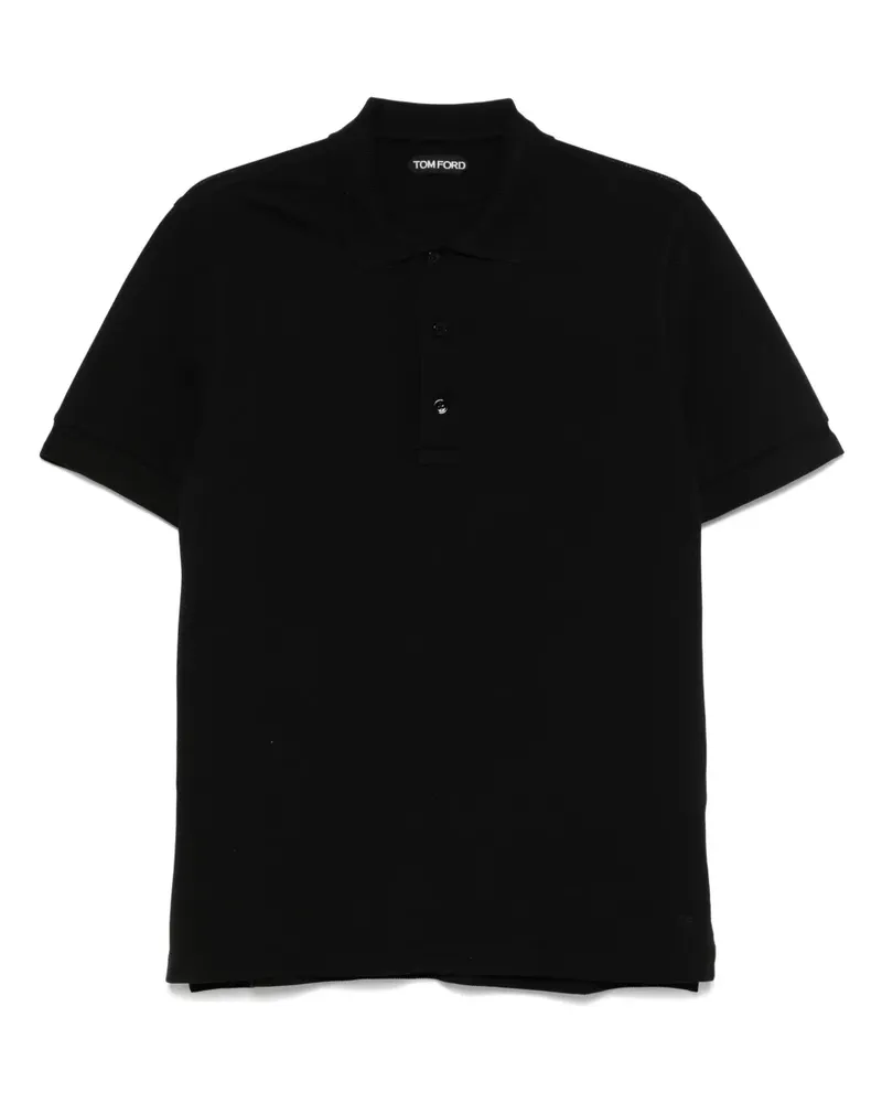 Tom Ford Poloshirt aus Piqué - Schwarz Schwarz