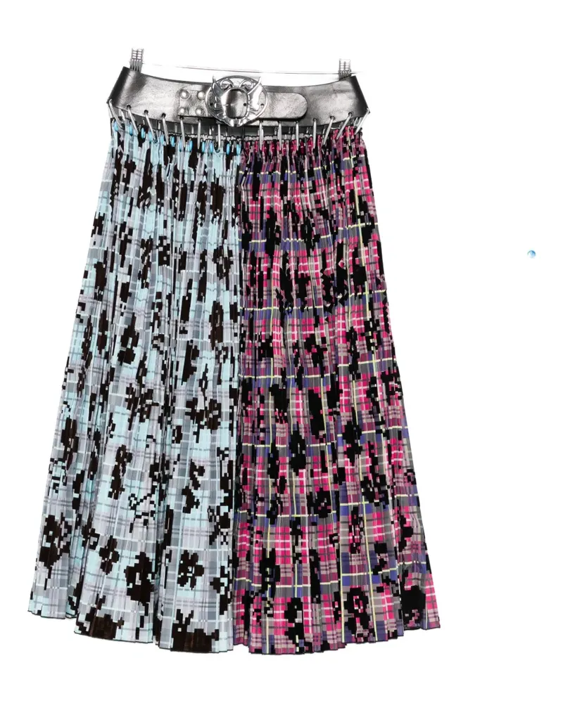 CHOPOVA LOWENA pleated carabiner skirt - Blau Blau
