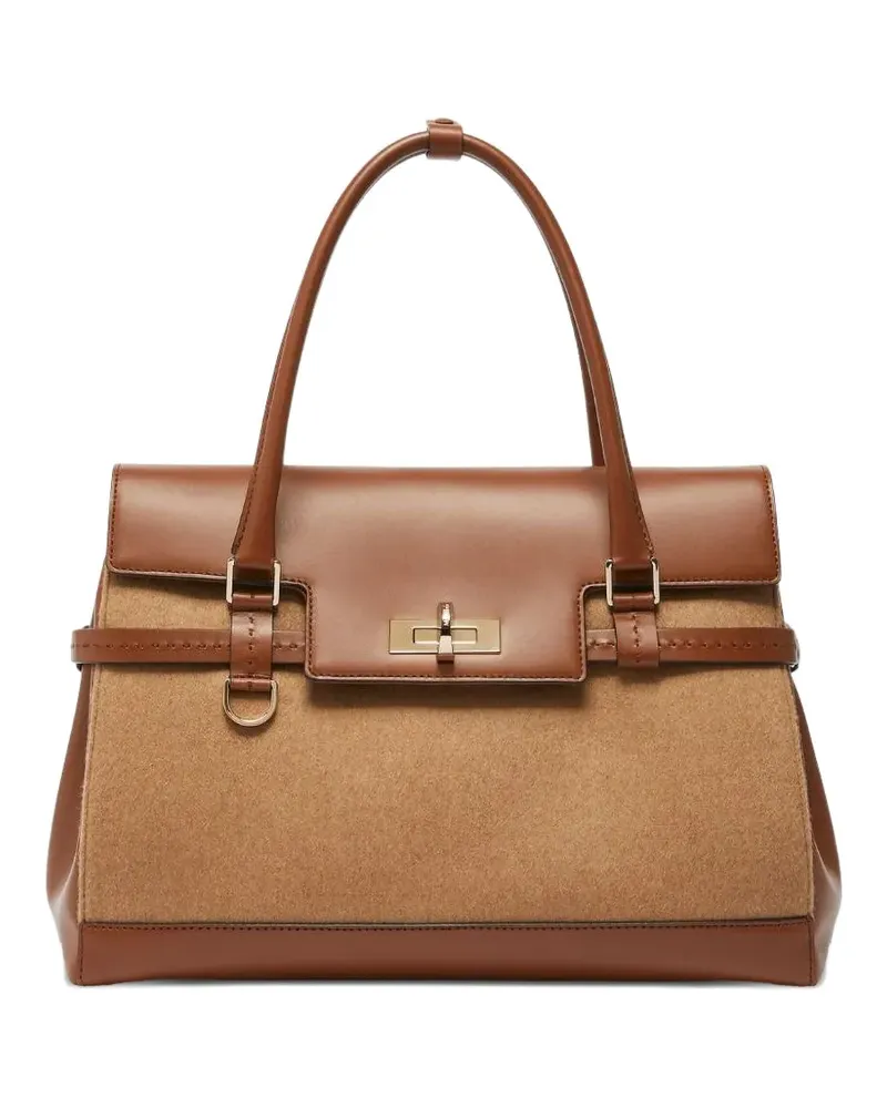 Max Mara Margaux25wk Tote Bag aus Kamelfell - Braun Braun