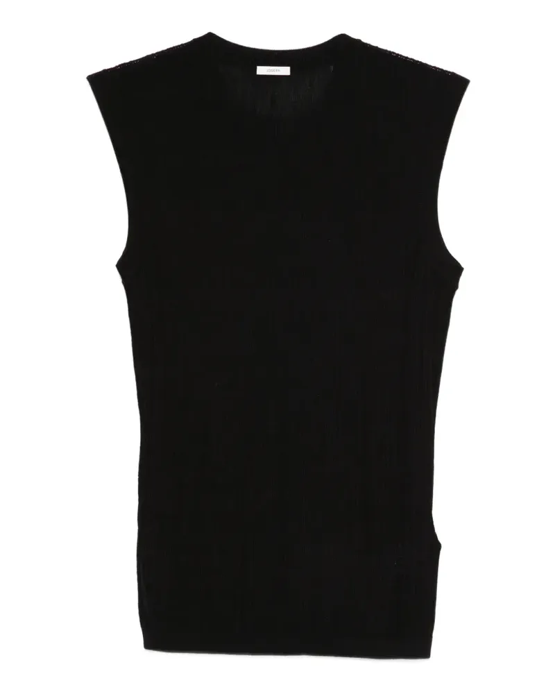 Joseph Geripptes Calife Tanktop in Knitteroptik - Schwarz Schwarz