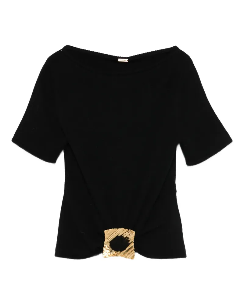 Cult Gaia Top mit eckigem Detail - Schwarz Schwarz