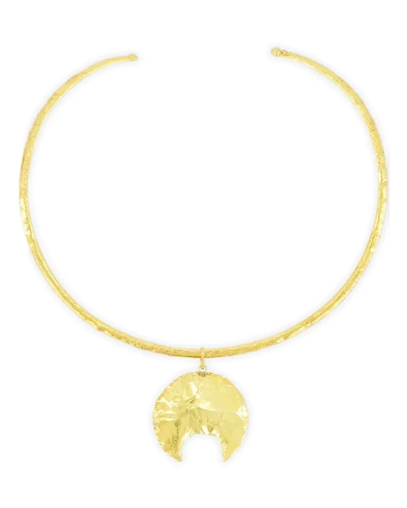 Sylvia Toledano Vergoldete Sol y Luna Halskette aus Messing Gold