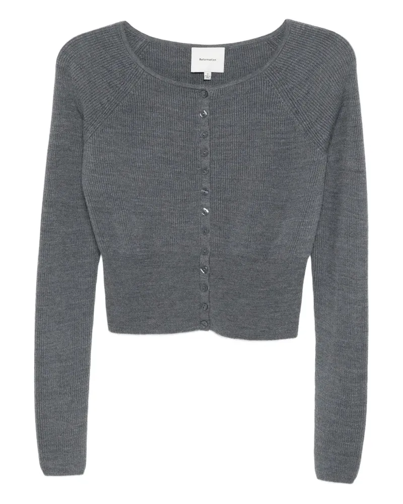 Reformation Cardigan aus Merino - Grau Grau