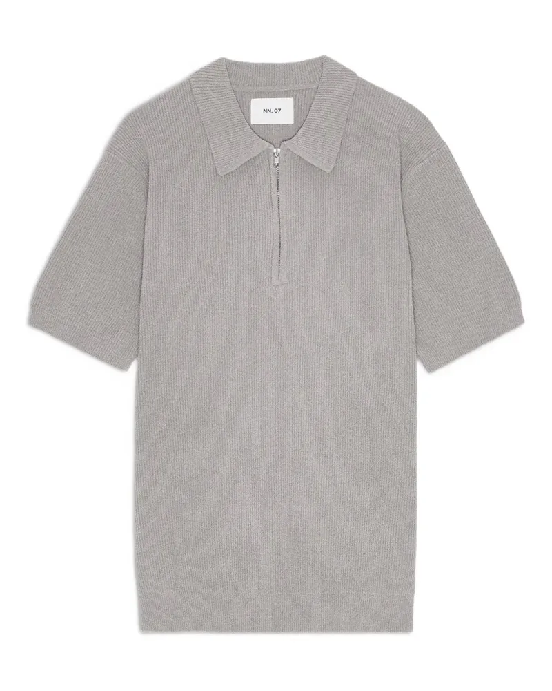 NN 07 Poloshirt mit Reißverschluss - Grau Grau