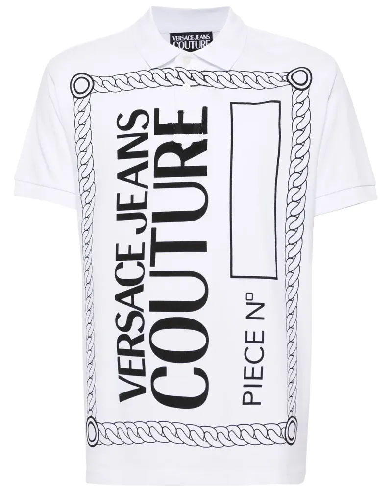 Versace Jeans Piece Number Poloshirt - Weiß Weiß